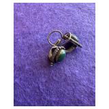 Sterling Malachite Dangle Earrings