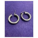 Chunky Sterling Hoop Earrings