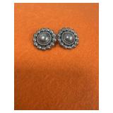 Mexican Sterling Clip on Earrings