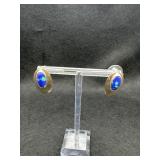 Native American Sterling Azurite Earrings