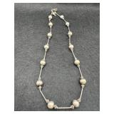 18in Sterling Beaded Necklace