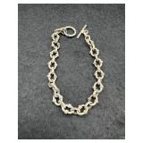 Sterling Chain Bracelet Toggle Clasp