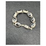VTG 925 Mexico Cabochon Cut Bracelet