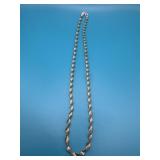 18in Sterling Silver Twisted Gold Tone Necklace