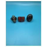 Lot of 3 Sterling Silver Rings