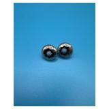 VTG Navajo Turquoise Shadowbox Stud Earrings