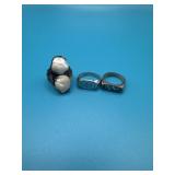 Lot of 3 Sterling Silver Rings Sz3