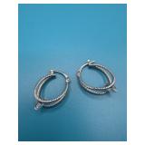 JCM Sterling Silver 925 Double Hoop