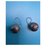 Antique Spherical Sterling Earrings