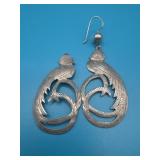 Sterling Quetzal Bird Earrings