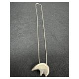 Sterling Bear Pendant Bracelet 18in