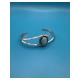 Southwestern Running Bear Sterl. Opal Bracelet