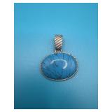 Turquoise Colored Sterling Pendant