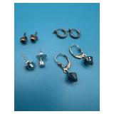 Lot Of 4 Sterling Silver Earrings