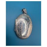 Sterling Engraved Locket Pendant