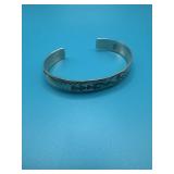 Sterling Navajo Bracelet Turquoise Inlay