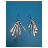 VTG Mexican Taxco Paddle Dangle Earrings
