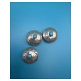 925 Native American Navajo Button Covers
