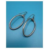 Milor 925 Oval Shaped Hoop Earrings