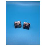 925 Mexico Square Stud Earrings