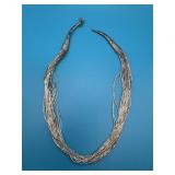 16in Native American Liquid Silver Necklace