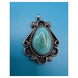Turquoise Sterling Silver Pendant