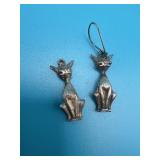 Siamese Cat Dangle Earrings