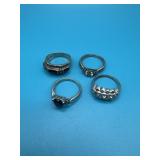Sz7 Lot of 4 Sterling Rings
