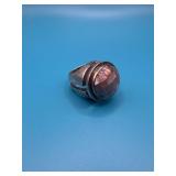 VTG 925 Dome Inlaid W/Mother of Pearl Sz7.5