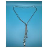 925 Staggered Teardrop Turqouise Necklace