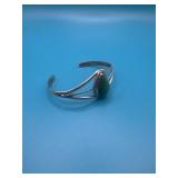 Sterling Malachite Cuff Bracelet