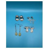 Lot of 4 Dangle Sterling Earrings