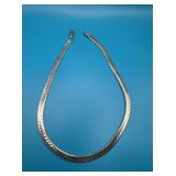 Sterling Silver Herringbone Necklace 18.5in