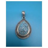 Native American Teardrop Turquoise Pendant