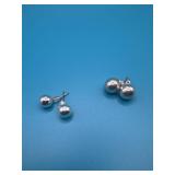 Lot of 2 Sterling 925 Ball Drop Earrings