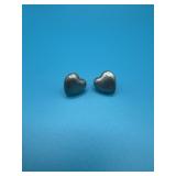 925 Mexico Puffy Heart Stud Earrings