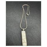 925 Mosaic Pendant Necklace 18in