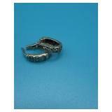 925 Gold Tone Huggie Hoop Earrings