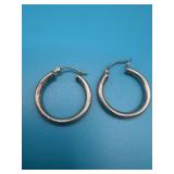 925 Hollow Sterling Hoop Earrings