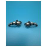 Antique Mexico Silver Screwback Earrings