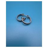 925 Marcasite Huggie Hoop Earrings