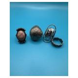 7&7.5 Lot of 4 Sterling Silver Rings