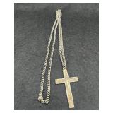 12in 925 Sterling Cross Pendant Chain