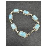 Sterling 925 Larimar Stone Bracelet