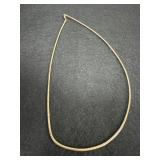 925 Gold Tone Omega Chain 18in