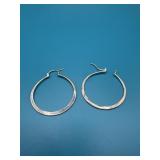 925 SU CH Hoop Earrings