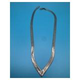 VTG 925 Chevron 'V'Point Necklace 16in