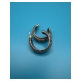 Sterling Silver Coiled Half Hoop Earrings