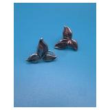 Danecraft Sterling Leaf Screwback Earrings