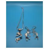 16in Kokopeli Turquoise Native American Set